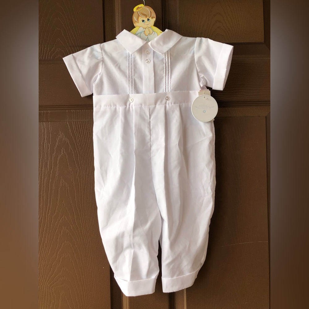 Edgehill Collection Baby-Boy Christening Dedication Outfit and Bonnet, NWT